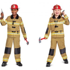 DISFRAZ BOMBERO PARA NIÑO Y NIÑA TALLA 5 AÑOS