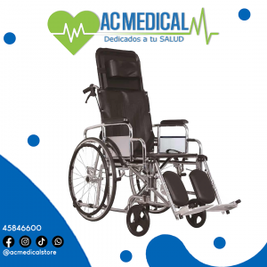 Silla de ruedas con bacín incorporado