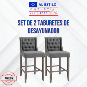 Set de 2 taburetes de desayunador HOMCOM