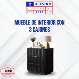 Mueble de interior con 3 cajones MOPIO negro