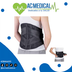 Soporte Sacro Lúmbar Rigida Baja Negro