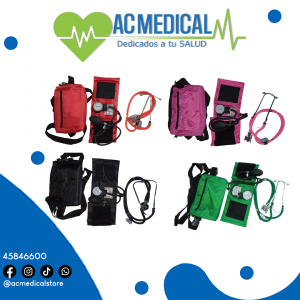 Kit de esfigmomanómetro y estetoscopio de colores