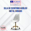 Silla de escritorio acrílico metal dorado VILLESTON