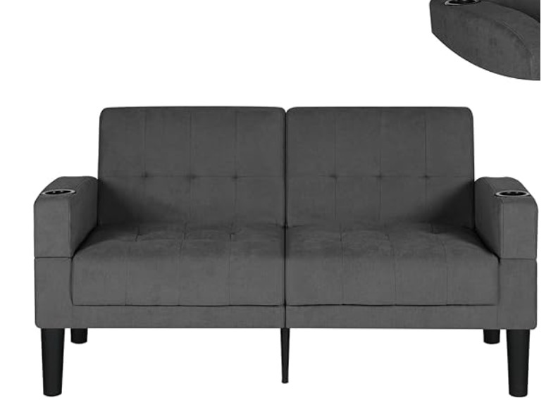 Sofá para 2 con USB y reposabrazos AILEEKISS