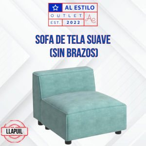 Sofa sin brazos tela suave LLAPUIL