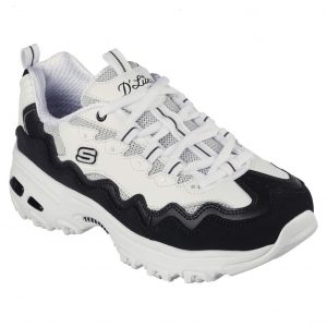 Zapatos Tenis Skechers Chunky DLites Blanco con Negro