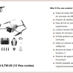 Mini 3 Pro con control DJI RC
