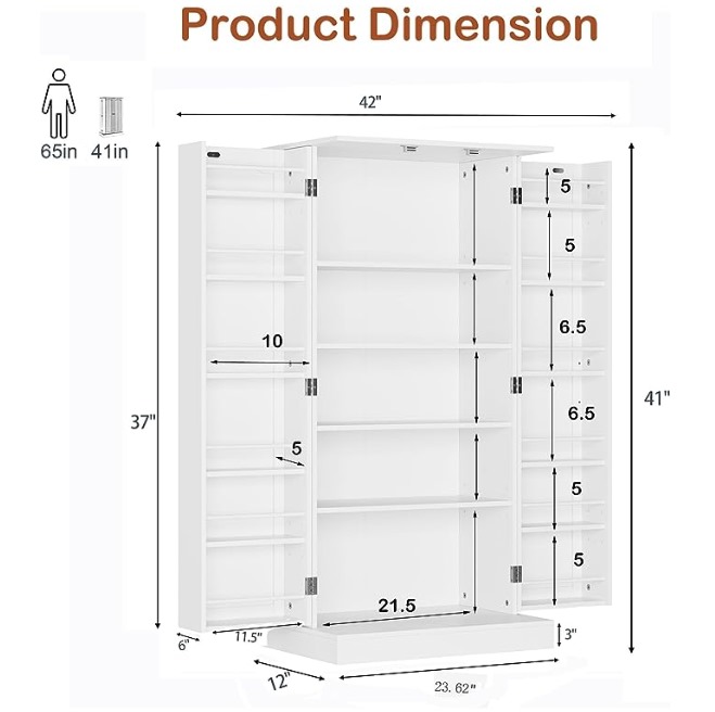 Alacena con puertas y estantes ajustables FUNCTION HOME