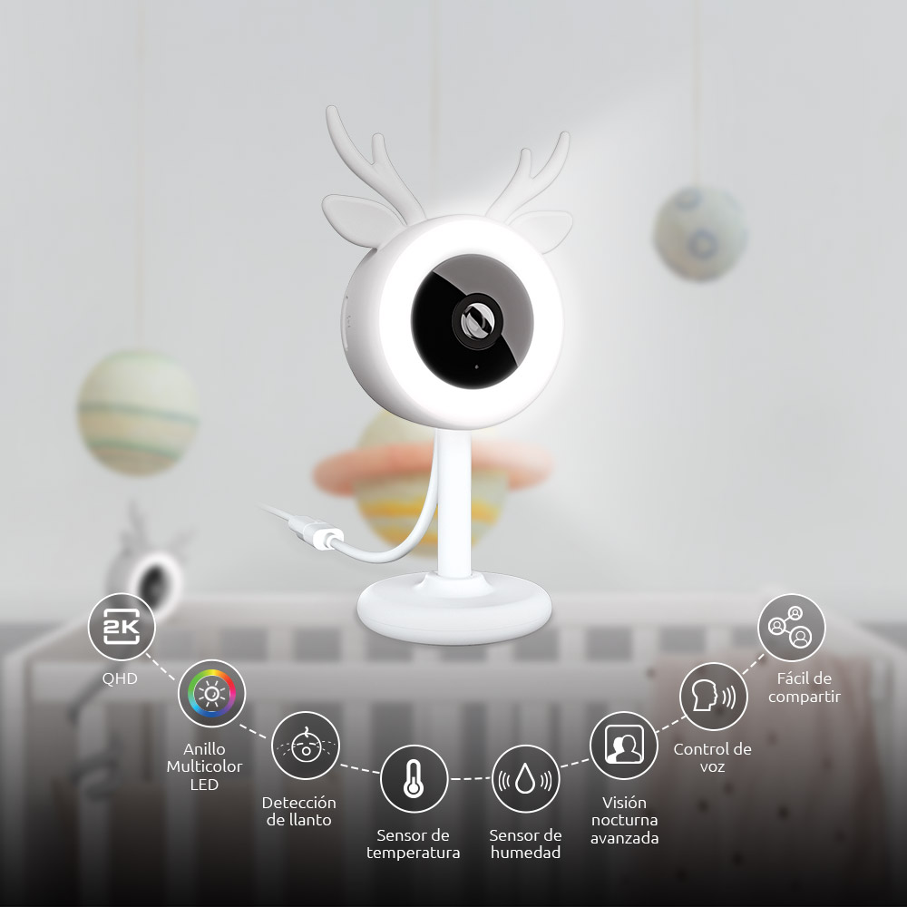 Monitor inteligente Wi-Fi® para bebé