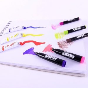 Maletín de madera Set para Dibujo y Arte con Técnicas Mixtas, 174 Piezas