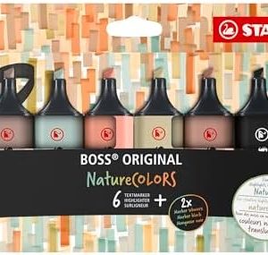 Resaltador BOSS Original Nature Paquete de 8 colores