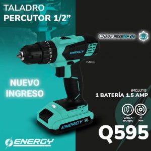Taladro Percutor Atornillador Inalámbrico Energy 20v