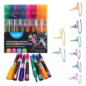 Marcadores Acrílicos Escarchados Pointer
