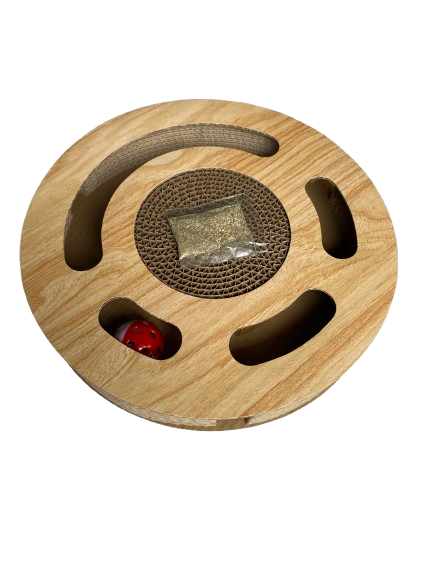 Rascador interactivo de cartón corrugado para mascotas - EcoMarketGT.com