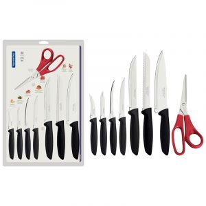 Juego de Cuchillos Tramontina Plenus con Hoja de Acero Inoxidable y Mangos de Polipropileno 08 Piezas