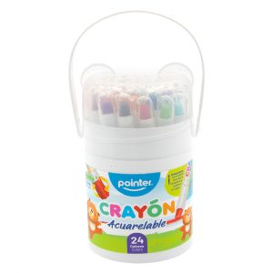 Crayón Cera Pointer Acuarelable 24 colores