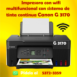 IMPRESORA CANON G 3170 CON WIFI