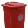 BASURERO C/TAPA Y PEDAL 50 LTS ROJO TRAM 92813/840