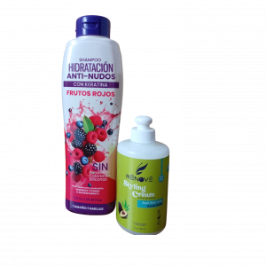 DUO SHAMPOO MEDCO HIDRATACIÓN ANTI-NUDOS 750 ml + CREMA ANTICAÍDA 300 ml