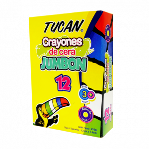 Caja de crayones de cera Jumbon 12 colores Tucan