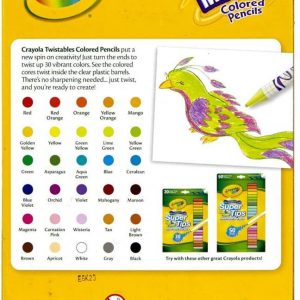 Caja de Crayones Crayola Twistables 30 colores giratorio