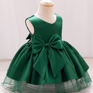 Vestido de niña color verde