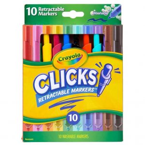 Set 10 Marcadores Retráctiles y Lavables Crayola Clicks