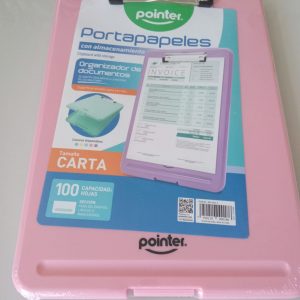 Portapapeles tamaño carta Pointer Rosado Pastel