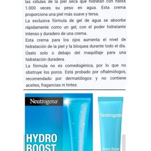 Nitrogena Hydro Boost eye gel acido Hyauronico