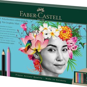 Set de 17 Lapices Polychromos + 4 Pitt Graphite Matt - Incluye Sacapuntas y Goma de Borrar Faber Castell