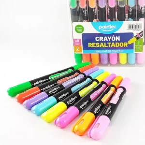 Crayón resaltador Pointer 8 colores