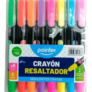Crayón resaltador Pointer 8 colores