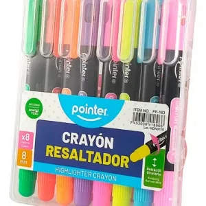 Crayón resaltador Pointer 8 colores