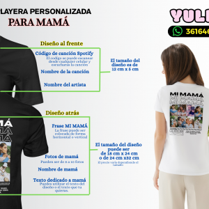PLAYERA PERSONALIZADA PARA MAMÁ ESTILO PS36V1