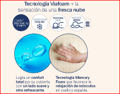 Almohada VIAFOAM COOL ortopedica. EL MEJOR REGALO PARA PAPA