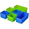 MULTICOLOR MINI SILICONE BENTO CUBES SET OF 8 Green & Blue