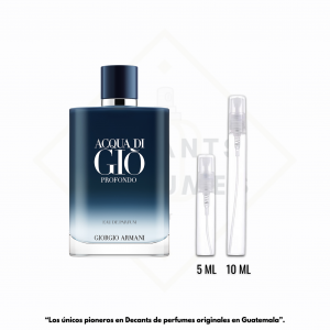 ACQUA DI GIO PROFONDO - GIORGIO ARMANI (DECANT 10 MILILITROS)