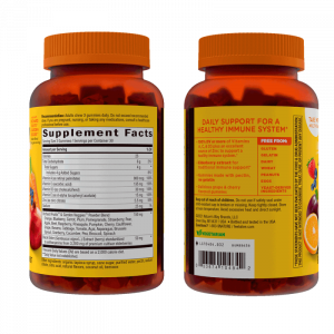 🍇 Immune Alive! Gomitas – 90 gomitas ✨ Mezcla de vitaminas, minerales, saúco negro, frutas y verduras para elevar el sistema inmune.