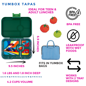 Yumbox tapas de 4 compartimientos