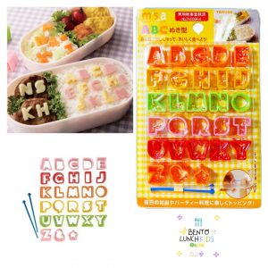 Juego de cortadores de alimentos con letras del alfabeto