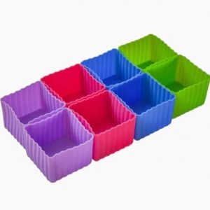 Juego de 8 minicubitos de silicona para bento multicolor