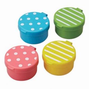 Mini tazas líneas de puntos