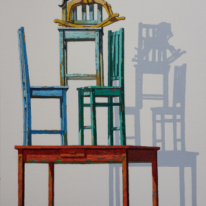 Serie La mesa mil veces repintada - Ricardo Chacón