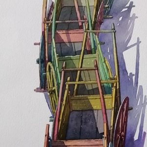 Serie Carretas: 8 en fila - Félix Vidal Chacón