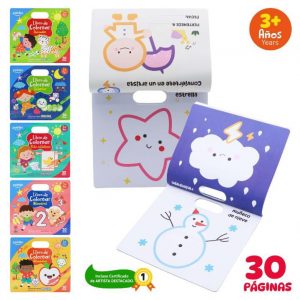 Set de 5 Libros para colorear