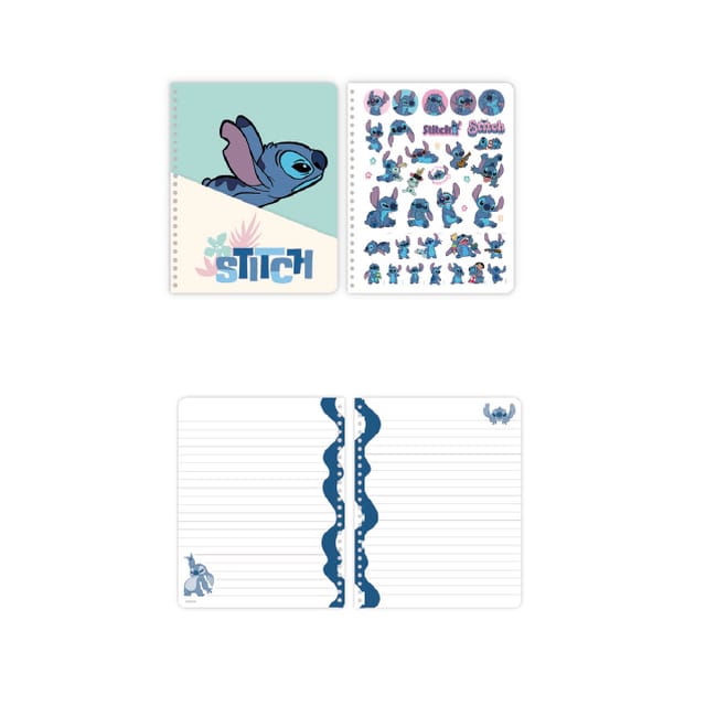 Cuaderno Mooving Línea Notes "Stitch" 1/2 Of. (17x21cm) T-D Rayado