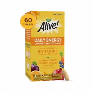 🌱 Alive!® Daily Energy ✨Multivitamínico completo con frutas y verduras para energía diaria en hombres y mujeres.