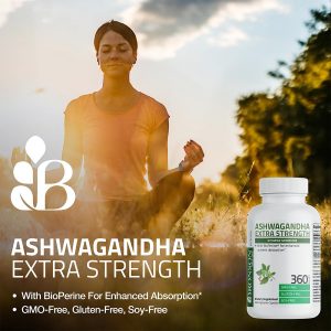 🌿 Ashwagandha Extra Strength – Bronson® (90 cápsulas) ✨ Apoyo natural para el estrés, el ánimo y la salud cerebral.