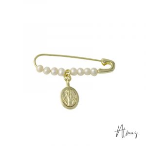 925 Silver Safety Pin Medalla