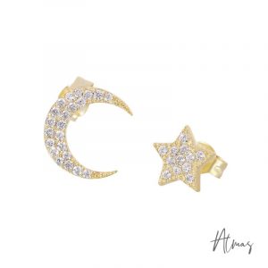 925 Silver Studs Luna y Estrella